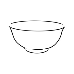 empty bowl isolated on white background