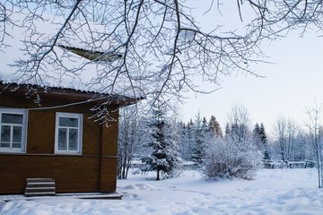 снежная деревня