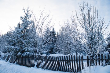 снежная деревня