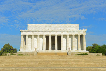 Lincoln Memorial in the morning in Washington, District of Columbia DC, USA.