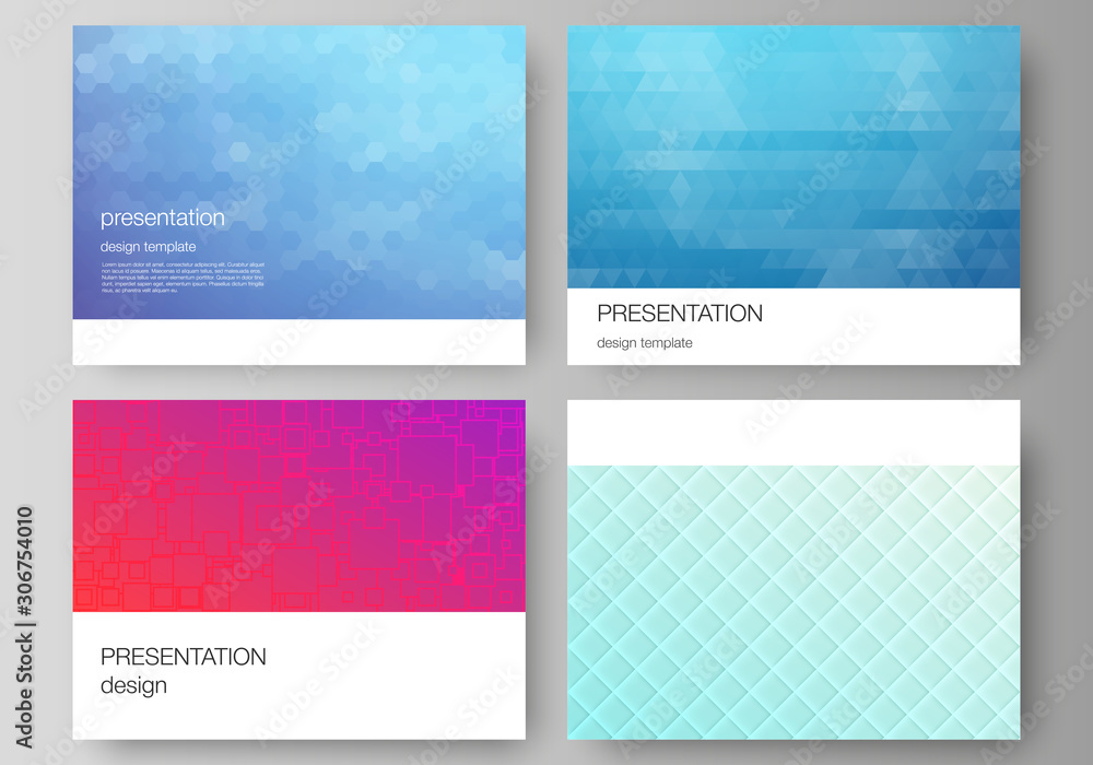 Poster the minimalistic abstract vector illustration of the editable layout of the presentation slides desi