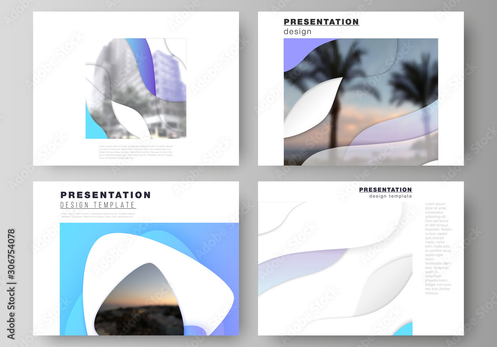 Poster the minimalistic abstract vector illustration of editable layout of the presentation slides design b