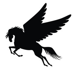 Pegasus winged horse silhouette