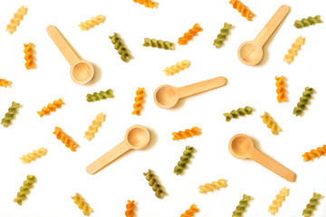 seamless background of pasta on white