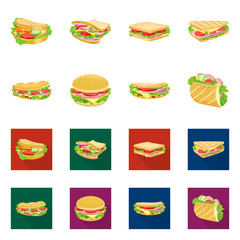 Vector illustration of dinner and cuisine icon. Collection of dinner and breakfast stock vector illustration.