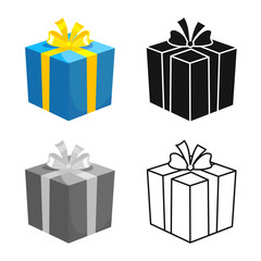 Isolated object of gift and box symbol. Graphic of gift and surprise vector icon for stock.