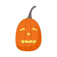 Halloween pumpkin icon isolated on white background
