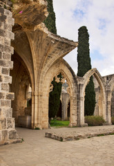 Fototapeta na wymiar Bellapais abbey near Kyrenia (Girne). Cyprus