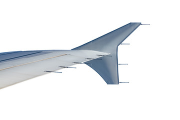 Fototapeta na wymiar plane's wing isolated, white background