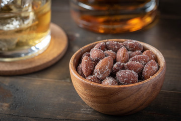 salted almond with whiskey, bar image