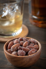 salted almond with whiskey, bar image