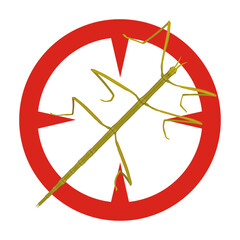 Stick insect vector icon.Cartoon vector icon isolated on white background stick insect.