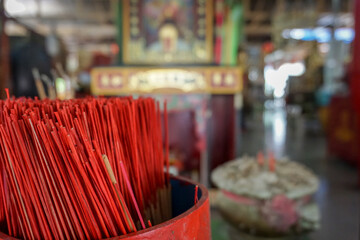 Incense sticks at a shrine