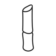 Stem of sugar cane vector icon.Line vector icon isolated on white background stem of sugar cane .