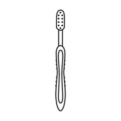 Toothbrush vector icon.Line vector icon isolated on white background toothbrush.