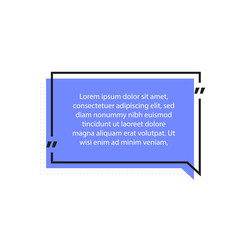Geometric speech Bubble. Space for quote and text. Vector illustration