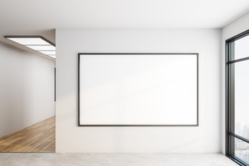 Bright interior with empty billboard