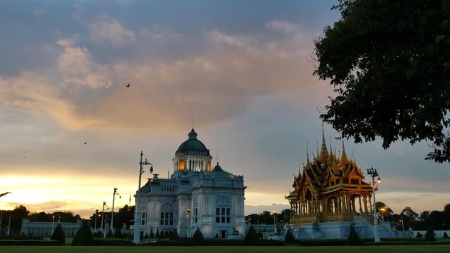 BANGKOK, THAILAND - August 13,2017: The Ananta Samakhom Throne Hall built in Italian Renaissance and Neo Classic style, .Ananta Samakhom Throne Hall is famous landmark in Bangkok