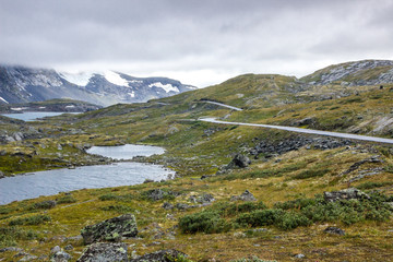 Fototapeta premium Sognefjellet mountain road in Norway