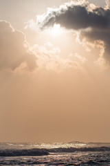 Sun behind a cloud