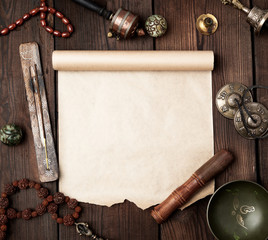 tibetan religious objects for meditation and alternative medicine