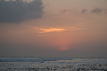 Sunset sky over the ocean