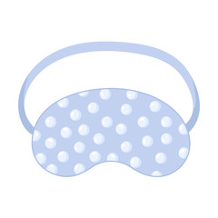 Blue dotted stylish mask for sleeping vector illustration