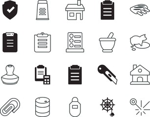clip vector icon set such as: color, collection, sausage, accept, linear, fat, spider, minimal, protein, audit, tail, livestock, power, open, oil, validate, tank, fabrication, award, lifestyle