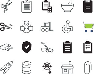clip vector icon set such as: disabled, disability, safety, bacon, residential, paperclip, freedom, summer, shadow, fuel, salon, bbq, award, state, shopping, recreation, frame, calculator, travel