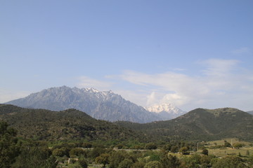 Vue sur les montagnes corses