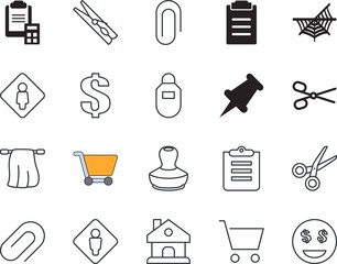 clip vector icon set such as: clothing, usd, file, plan, string, cute, validate, allowed, green, needle, drawing, calculator, task, clothesline, choice, america, general purpose, minimal, car, stamp
