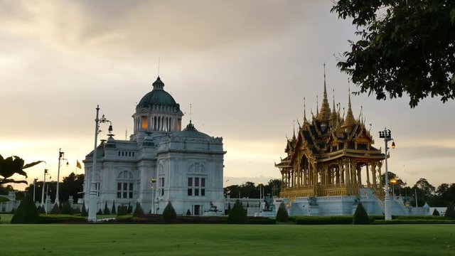 BANGKOK, THAILAND - August 13,2017: The Ananta Samakhom Throne Hall built in Italian Renaissance and Neo Classic style, .Ananta Samakhom Throne Hall is famous landmark in Bangkok