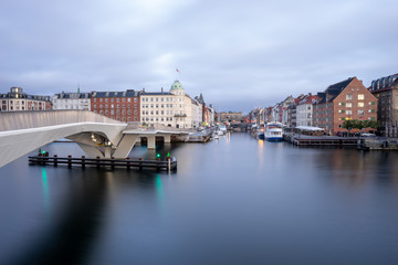 Morning view on Copenhagen in Nyhavn