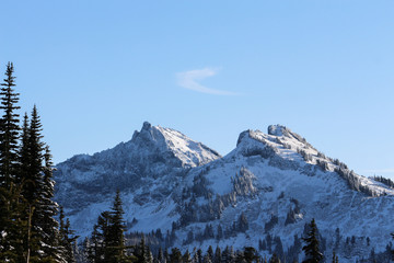 mountains in winter