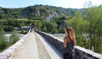 Turista nel centro storico