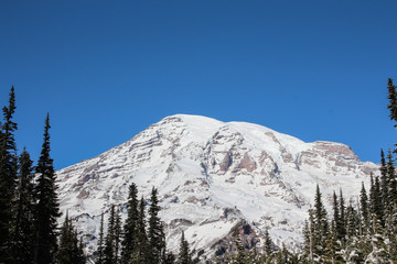 mountains in winter
