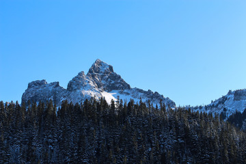 mountains in winter