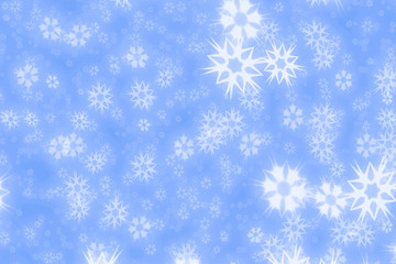 Fototapeta na wymiar Blue background with snowflakes.