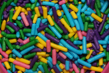 Colorful sprinkles, background 