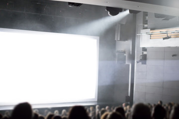 audience watching theater play