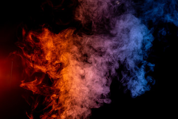 Fototapeta premium Orange and Blue Smoke