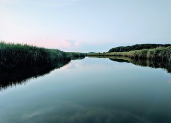 Lake reflection of Blue Sky