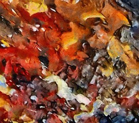 Abstract painting oil background texture.