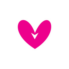 color love arrow logo design
