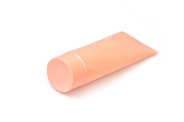 Layout cosmetic tube isolated on a white background