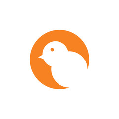 circle bird color logo design