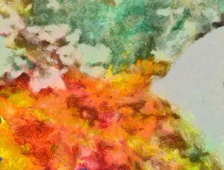 Multicolor brush strokes in oil structure. Grunge fine art mixed media texture. Artistic detailed background. Interesting designed pattern. Prints backdrop.