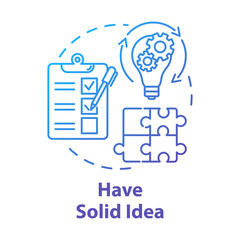 Have solid idea concept icon. Planning and management. Direct movement to goal. Process control. Business plan idea thin line illustration. Vector isolated outline drawing