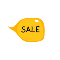 SALE - word speech bubble. vector illustration eps10.