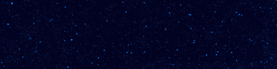 Blue stars in sky. Outer space web banner.